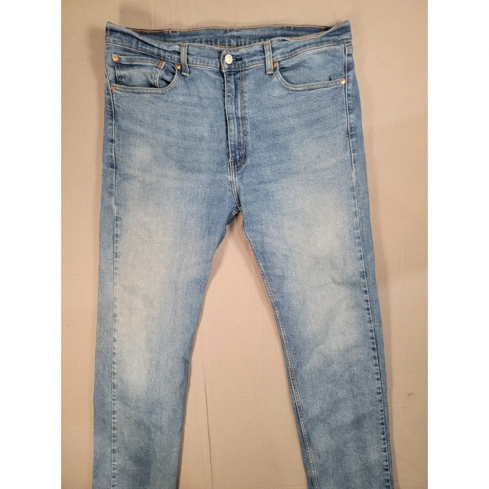 Levi's 505 Regular Fit Men's Jeans W38 L32 Light Wash Denim Straight Leg